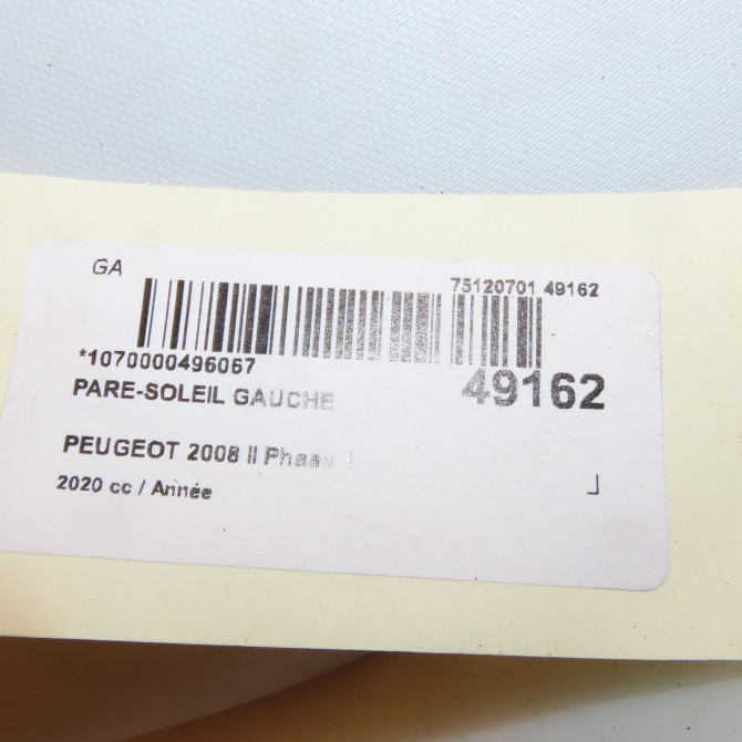 Pare-soleil gauche occasion PEUGEOT 96738898PR 3