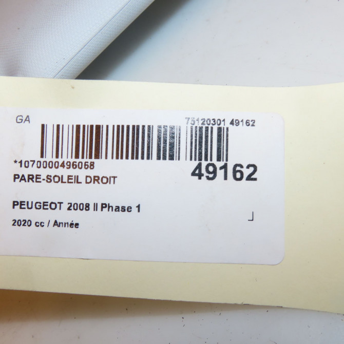 Pare-soleil droit occasion PEUGEOT 98100807PR 3