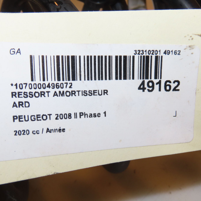 Ressort amortisseur ard occasion PEUGEOT 9830121080 3