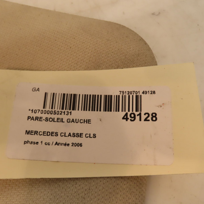 Pare-soleil gauche occasion MERCEDES CLASSE CLS Phase 1 04-1995->04-1999 320 CDI 224ch 4