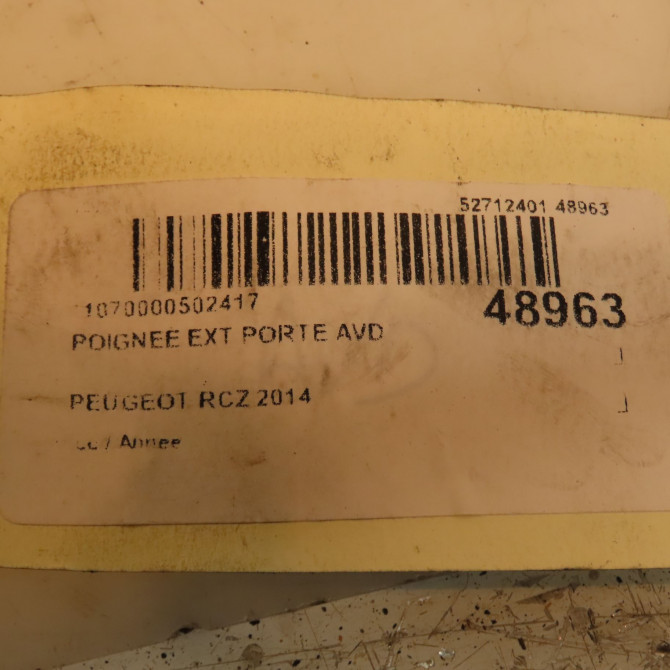 Poignee ext porte avd occasion PEUGEOT RCZ 9101GH 4