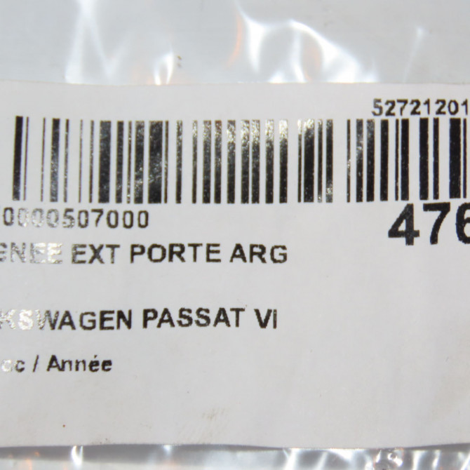 Poignee ext porte arg occasion VOLKSWAGEN PASSAT VI Phase 1 CC 11-2011->12-2017 3C0839205DGRU 3