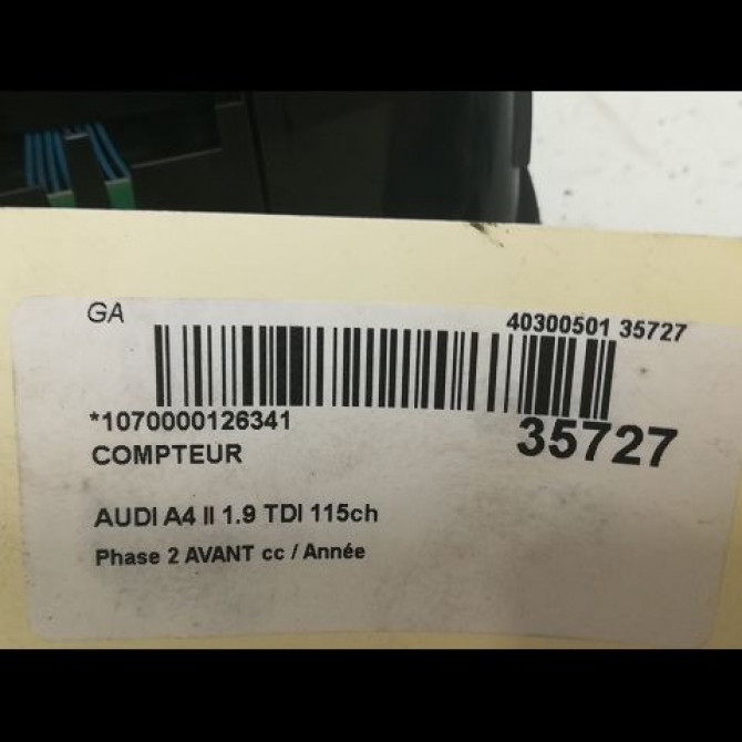 Compteur occasion AUDI A4 II Phase 2 AVANT 09-2004->04-2008 1.9 TDI 115ch 8E0920985T 3