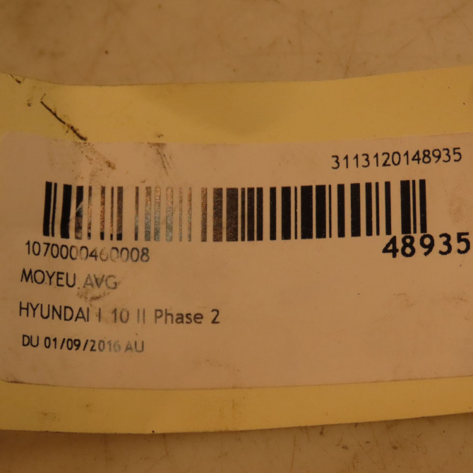 Moyeu avg occasion HYUNDAI I 10 II Phase 2 09-2016->... 517501S000 3