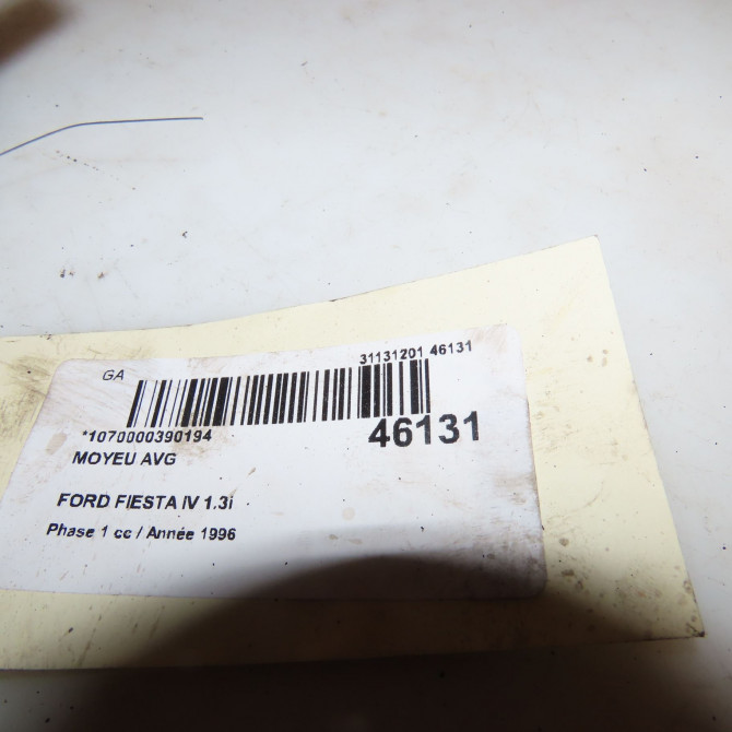 Moyeu avg occasion FORD FIESTA IV Phase 1 09-1995->09-1999 1.3i 1333147 3