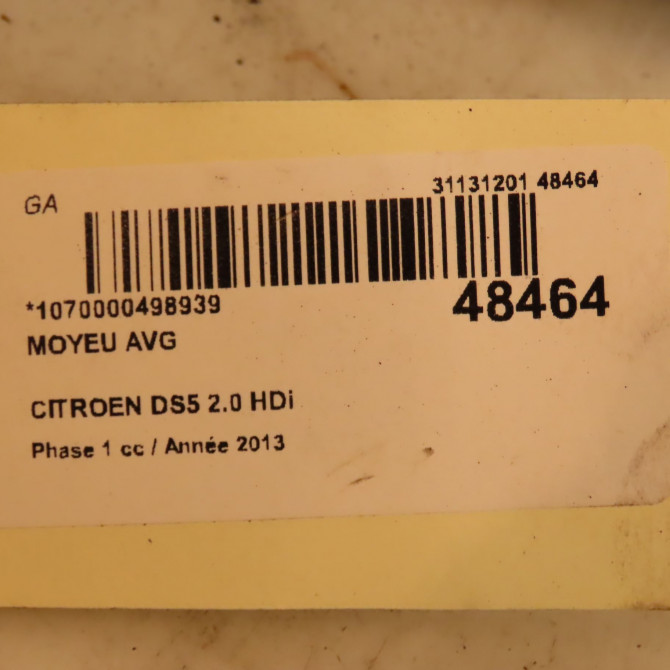 Moyeu avg occasion  3307A2 4