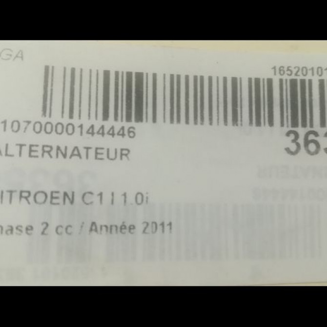Alternateur occasion CITROEN C1 I Phase 2 11-2008->01-2012 1.0i 5705NN 4