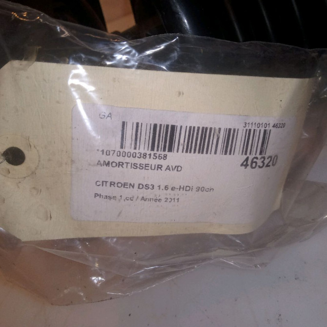 Amortisseur avant droit occasion CITROEN DS3 Phase 1 11-2009->03-2014 1.6 e-HDi 90ch 5208P5 4