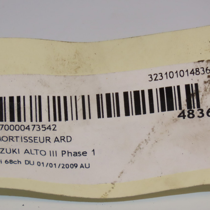 Amortisseur arrière droit occasion SUZUKI ALTO III Phase 1 01-2009->... 1.0i 68ch 41800M68K00000 3