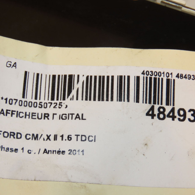 Afficheur digital occasion FORD CMAX II Phase 1 09-2010->09-2015 1.6 TDCI 115ch 3