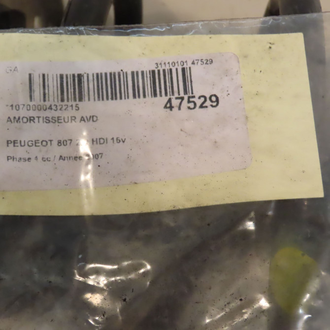 Amortisseur avant droit occasion PEUGEOT 807 Phase 1 06-2002->12-2014 2.0 HDI 16v 136ch 5208Q9 3