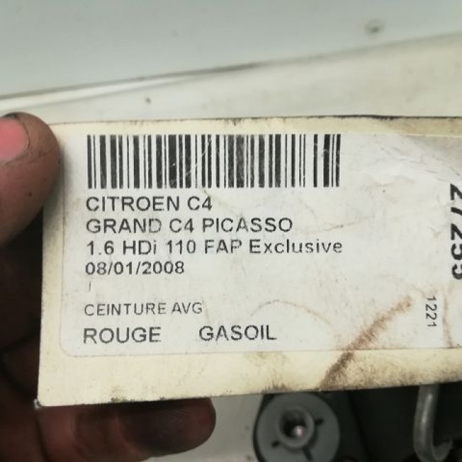 Ceinture avant gauche occasion CITROEN C4 I Phase 1 11-2004->07-2008 1.6 HDi 110ch 8974XJ 3