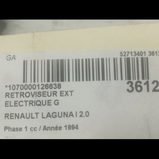 Retroviseur exterieur electrique gauche occasion RENAULT LAGUNA I Phase 1 01-1994->04-1998 2.0 7700818978 3