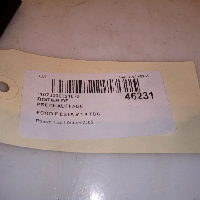 Boitier de préchauffage occasion FORD FIESTA V Phase 1 09-2002->10-2005 1.4 TDCI 4