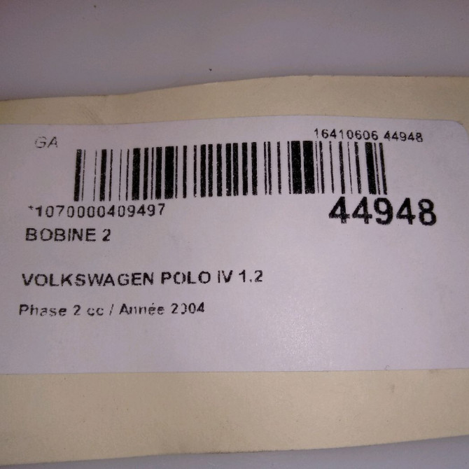 occasion VOLKSWAGEN POLO IV Phase 2 05-2005->09-2009 1.2 65ch 36905715H 5