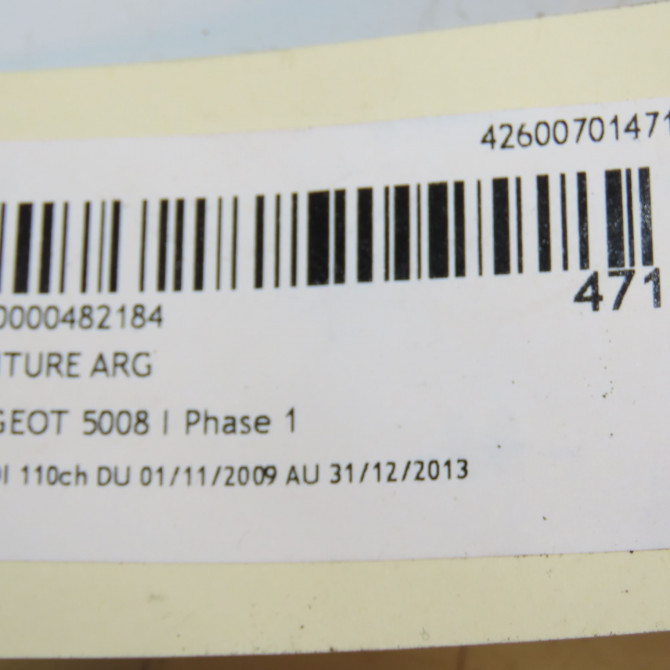 Ceinture arrière gauche occasion PEUGEOT 5008 I Phase 1 11-2009->12-2013 1.6 HDI 110ch 8975SH 3