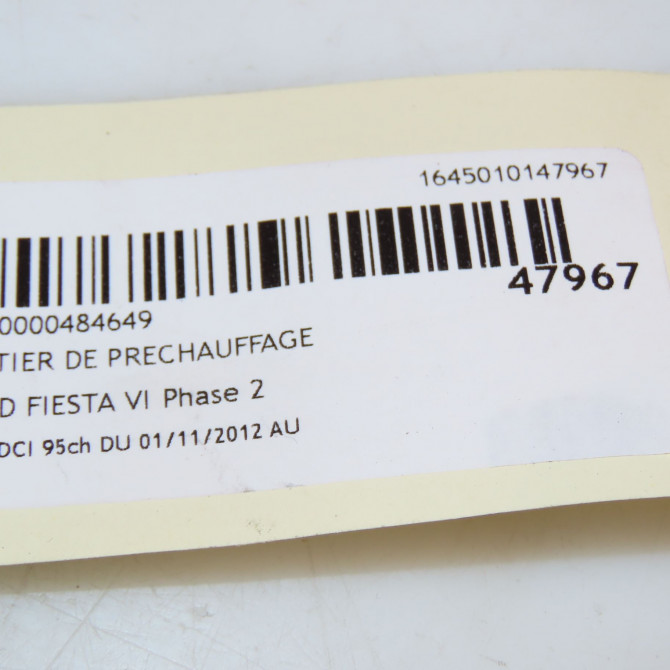Boitier de préchauffage occasion FORD FIESTA VI Phase 2 11-2012->... 1.5 TDCI 95ch 3
