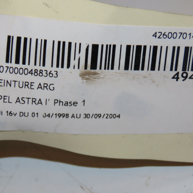Ceinture arrière gauche occasion OPEL ASTRA II Phase 1 04-1998->09-2004 1.8i 16v 90560641 3