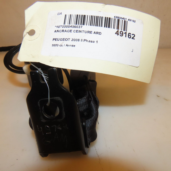 Ancrage ceinture arrière droit occasion PEUGEOT 3