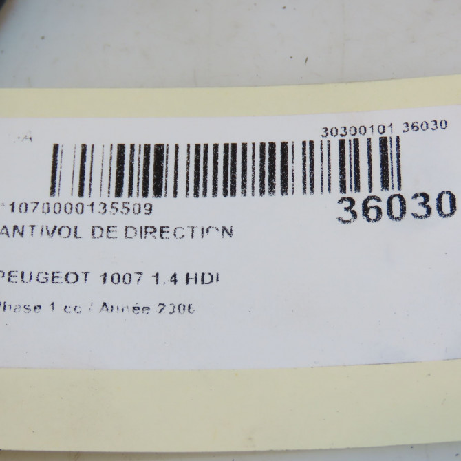 Antivol de direction occasion PEUGEOT 1007 Phase 1 04-2005->12-2010 1.4 HDI 4162EV 4