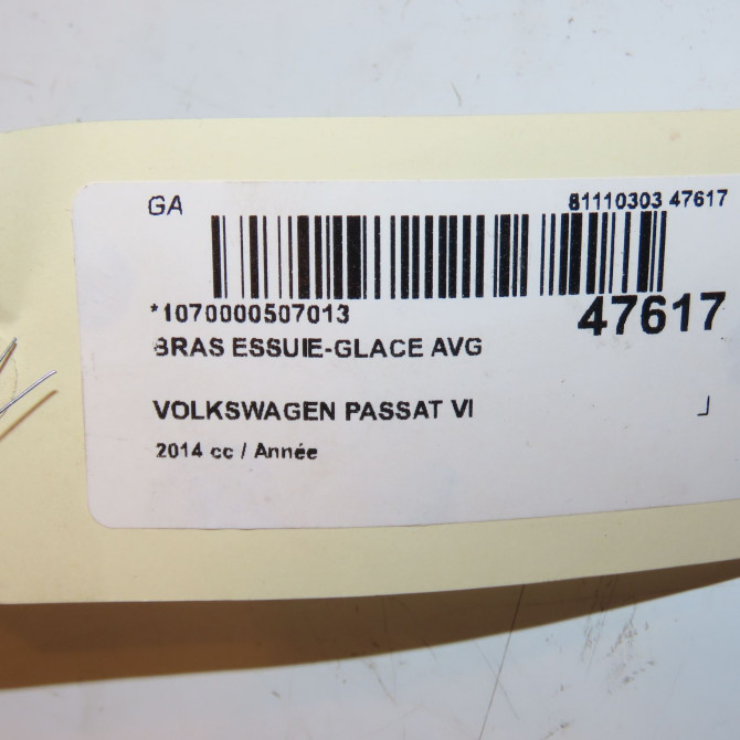 Bras essuie-glace avant gauche occasion VOLKSWAGEN PASSAT VI Phase 1 CC 11-2011->12-2017 3C8955409B 3