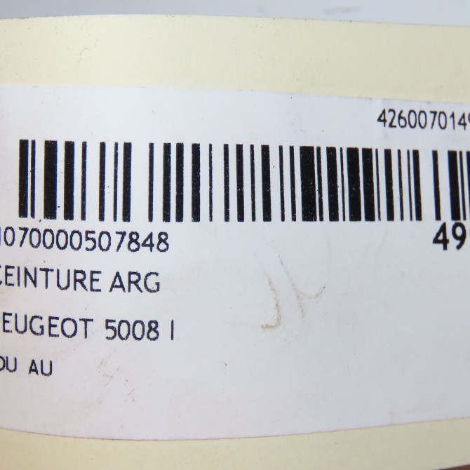 Ceinture arrière gauche occasion PEUGEOT 5008 I phase 2 09-2013->... 2.0 HDI 150ch 8975SH 4