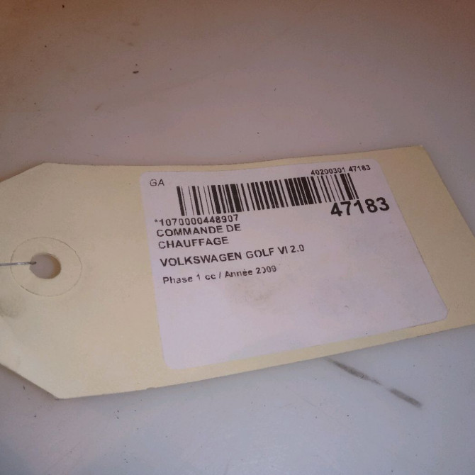 Commande de chauffage occasion VOLKSWAGEN GOLF VI Phase 1 10-2008->04-2013 2.0 TDI 110ch 5K0907044GNZJU 4