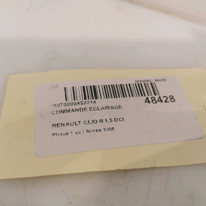 Commande eclairage occasion RENAULT CLIO III Phase 1 09-2005->03-2009 1.5 DCI 85ch 255405605R 4