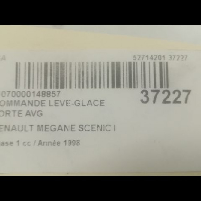 Commande lève-glace porte avant gauche occasion RENAULT MEGANE SCENIC I Phase 1 09-1996->08-1999 1.6 7700838100 3