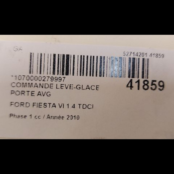 Commande lève-glace porte avant gauche occasion FORD FIESTA VI Phase 1 10-2008->11-2012 1.4 TDCI 68ch 1547740 3