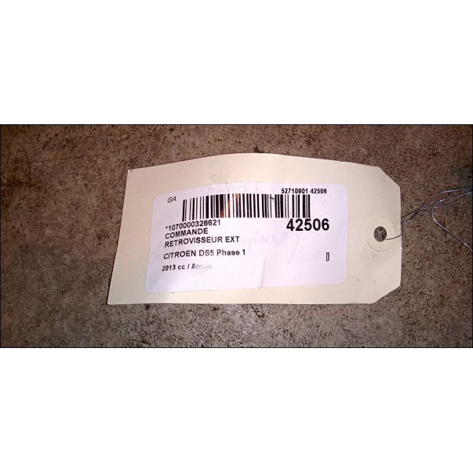 Commande rétroviseurs extérieures électriques occasion CITROEN DS5 Phase 1 06-2011->... 96664315ZD 3
