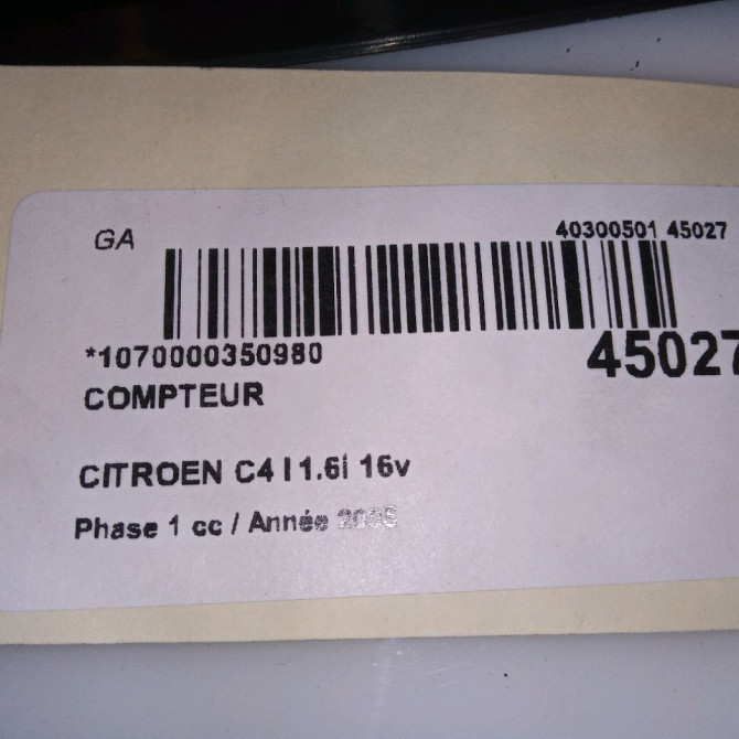 Compteur occasion CITROEN C4 I Phase 1 11-2004->07-2008 1.6i 16v 6106VZ 5