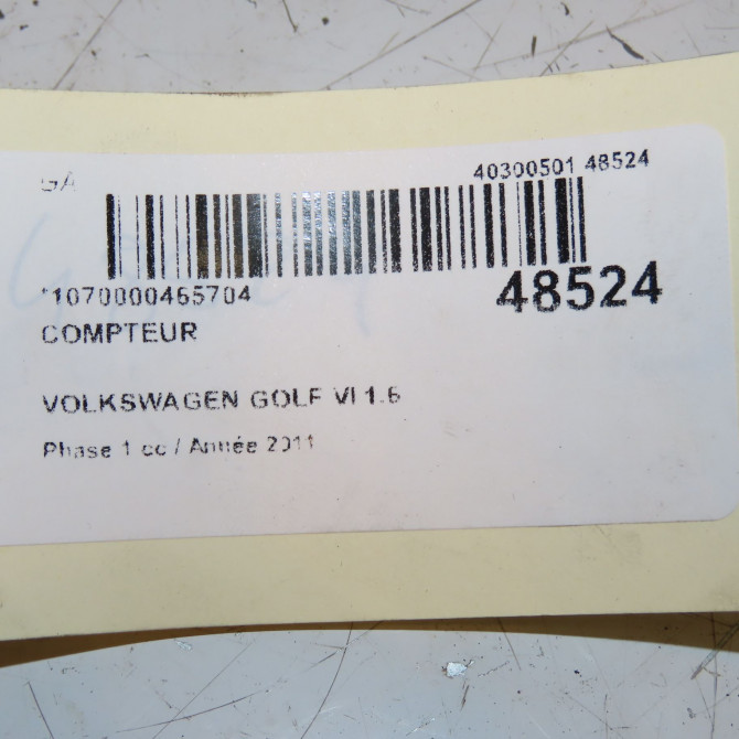 Compteur occasion VOLKSWAGEN GOLF VI Phase 1 10-2008->04-2013 1.6 TDI 105ch 5K0920871A 3