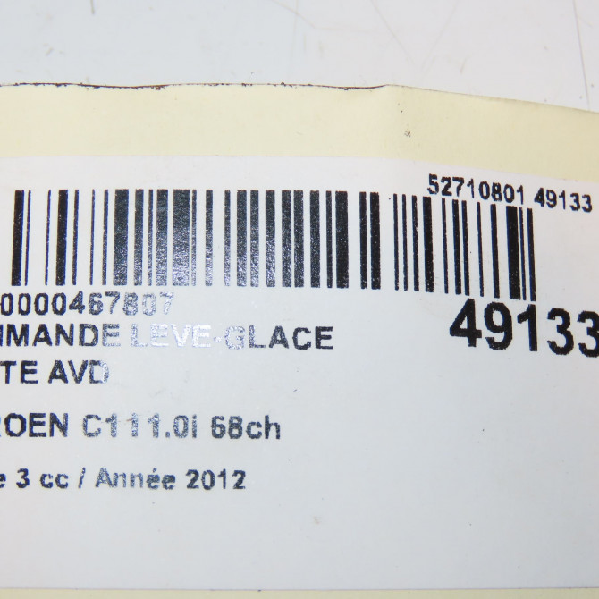 Commande lève-glace porte avant droite occasion CITROEN C1 I Phase 3 01-2012->08-2014 1.0i 68ch 6554KZ 4