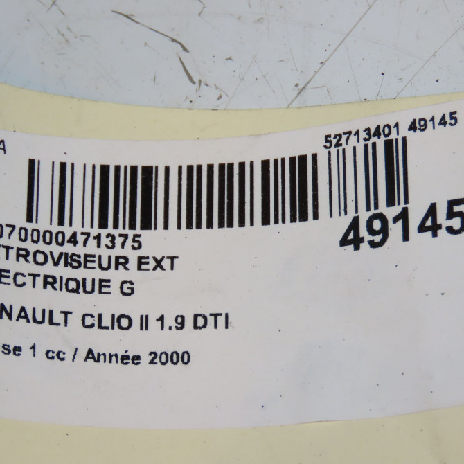 Retroviseur exterieur electrique gauche occasion RENAULT CLIO II Phase 1 03-1998->06-2001 1.9 DTI 4
