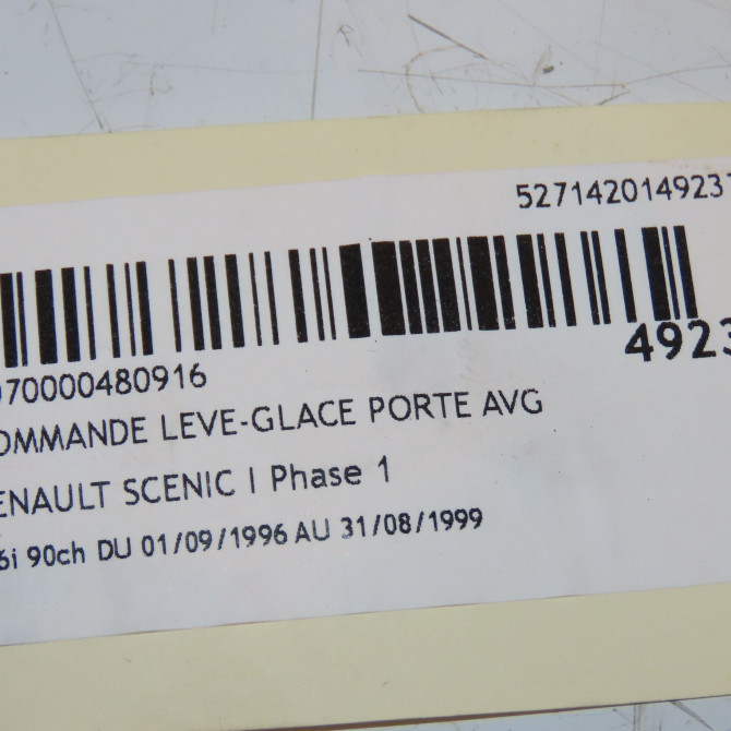Commande lève-glace porte avant gauche occasion RENAULT SCENIC I Phase 1 09-1996->08-1999 1.6i 90ch 7700838100 4
