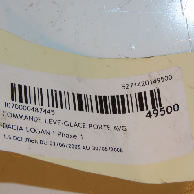 Commande lève-glace porte avant gauche occasion DACIA LOGAN I Phase 1 06-2005->06-2008 1.5 DCI 70ch 6001546816 4