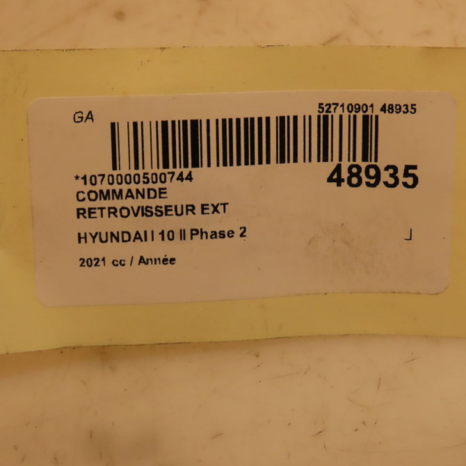 Commande rétroviseurs extérieures électriques occasion HYUNDAI I 10 II Phase 2 09-2016->... 93530K6000NNB 4