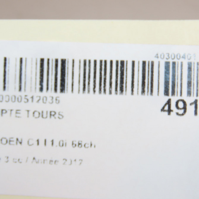 Compte tours occasion CITROEN C1 I Phase 3 01-2012->08-2014 1.0i 68ch 3