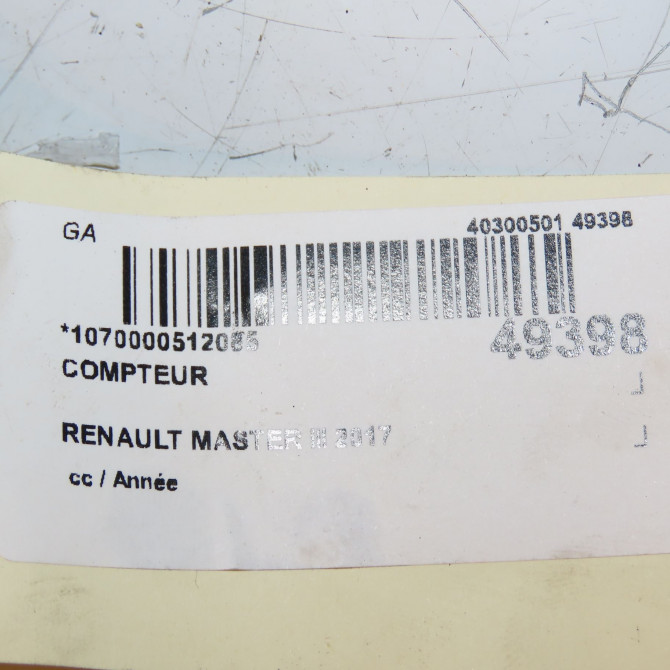 Compteur occasion RENAULT MASTER III Phase 2 06-2014->... 2.3 DCI 145ch 248101030R 4