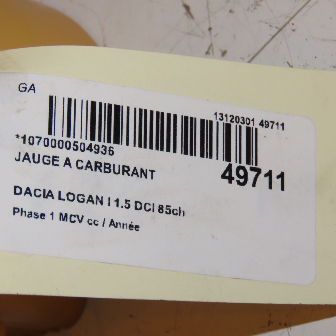 Jauge a carburant occasion DACIA LOGAN I Phase 1 MCV 01-2007->10-2008 1.5 DCI 85ch 172023705R 3
