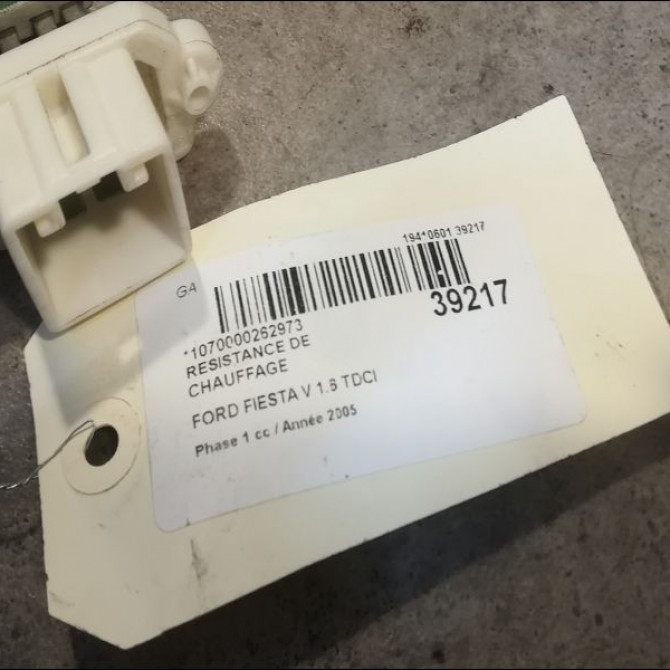 Resistance de chauffage occasion FORD FIESTA V Phase 1 09-2002->10-2005 1.6 TDCI 1855157 2