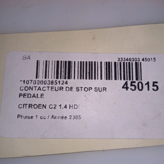 occasion CITROEN C2 Phase 1 09-2003->10-2008 1.4 HDi 453440 3