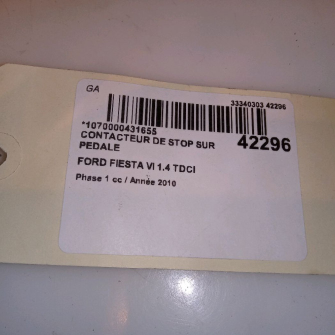 occasion FORD FIESTA VI Phase 1 10-2008->11-2012 1.4 TDCI 68ch 4832217 4