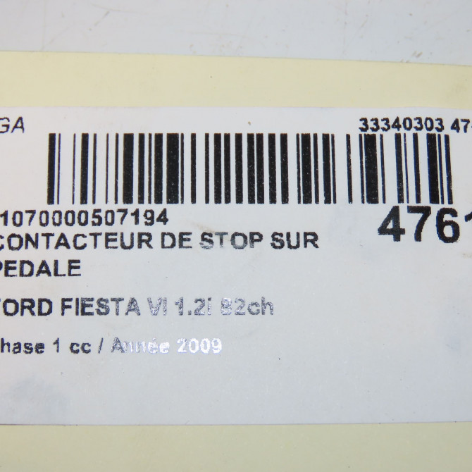 occasion FORD FIESTA VI Phase 1 10-2008->11-2012 1.2i 82ch 4832217 3