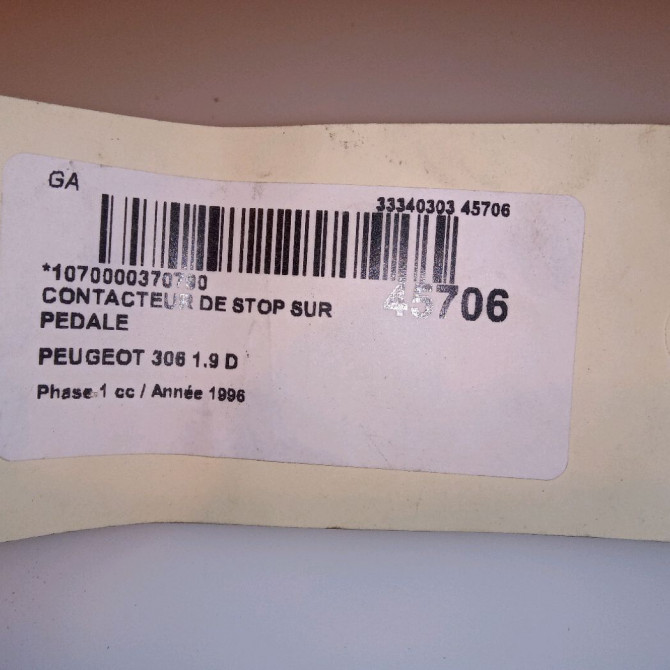 occasion PEUGEOT 306 Phase 1 09-1994->03-1997 1.9 D 453451 3