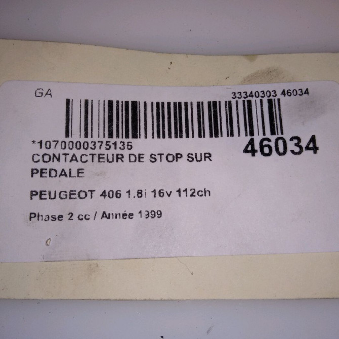 occasion PEUGEOT 406 Phase 2 04-1999->04-2004 1.8i 16v 112ch 453451 3
