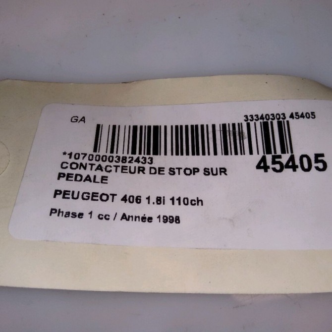 occasion PEUGEOT 406 Phase 1 10-1995->04-1999 1.8i 110ch 453451 2