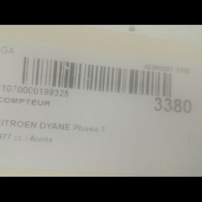 Compteur occasion CITROEN DYANE Phase 1 03-1963->07-1983 3