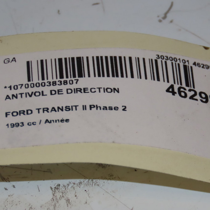 Antivol de direction occasion TRANSIT II Phase 2 10-1991->10-1994 3